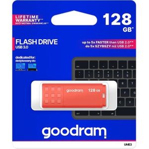 Obrázok pre výrobcu Goodram USB flash disk, USB 3.0, 128GB, UME3, oranžový, USB A, s krytkou