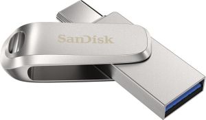 Obrázok pre výrobcu SanDisk Ultra Dual Drive Luxe USB-C 128GB / USB 3.0 Typ-C / USB 3.0 Typ-A / stříbrný