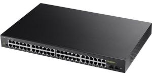 Obrázok pre výrobcu Zyxel GS1900-48HP v2, 48-port GbE L2 Smart Switch, 170 Watt rackmount