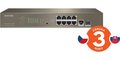 Obrázok pre výrobcu Tenda TEG5310P-8-150W Gigabit L3 PoE Switch 130W, 8x 1Gb/s PoE, 2x RJ45/SFP, STP, IGMP, VLAN, Rack