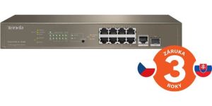 Obrázok pre výrobcu Tenda TEG5310P-8-150W Gigabit L3 PoE Switch 130W, 8x 1Gb/s PoE, 2x RJ45/SFP, STP, IGMP, VLAN, Rack