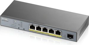 Obrázok pre výrobcu Zyxel GS1350-6HP, 6 Port managed CCTV PoE switch, long range, 60W, 802.3BT