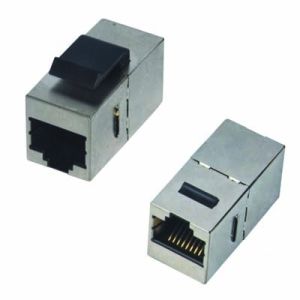 Obrázok pre výrobcu Spojka panel STP 2 x RJ45 (8p8c) Cat5e,přímá,plast