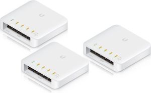 Obrázok pre výrobcu UBNT UniFi Switch USW Flex - 5x Gbit RJ45, 1x PoE In 802.3bt, 4x PoE Out 802.3af/at, venkovní - sada 3ks