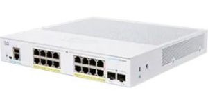 Obrázok pre výrobcu Cisco switch CBS250-16P-2G (16xGbE,2xSFP,16xPoE+,120W,fanless) - REFRESH