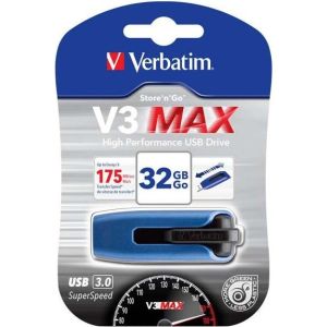 Obrázok pre výrobcu Verbatim USB flash disk, USB 3.0, 32GB, V3 MAX, Store N Go, modrý, USB A, s výsuvným konektorom