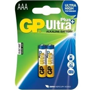 Obrázok pre výrobcu Alkalická baterie GP Ultra Plus 2x AAA