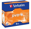 Obrázok pre výrobcu Verbatim DVD-R (1ks) Jewel/16x/4.7GB