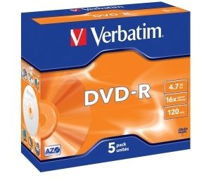 Obrázok pre výrobcu Verbatim DVD-R (1ks) Jewel/16x/4.7GB