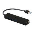 Obrázok pre výrobcu i-tec USB HUB ADVANCE/ 3 porty/ USB 3.0/ Gigabit Ethernet adaptér (RJ45)/ slim/ černý