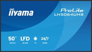 Obrázok pre výrobcu 50" iiyama LH5064UHS-B1AG: VA, 4K UHD,Android, 24/7
