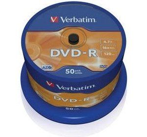 Obrázok pre výrobcu Verbatim DVD-R (50-Pack) Spindle/General Retail/16x/4.7GB