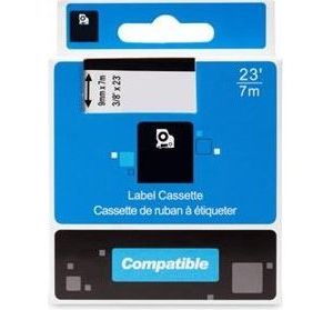 Obrázok pre výrobcu kompatibilná páska pre DYMO 40913 D1, S0720680 Black On White Tape (9mm)