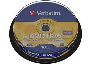 Obrázok pre výrobcu Verbatim DVD+RW(10-Pack)Spindle4x/DLP/4.7GB