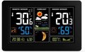 Obrázok pre výrobcu Solight meteostanica, extra veľký farebný LCD, teplota, vlhkosť, tlak, RCC, USb nabíjanie, čierna