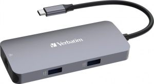 Obrázok pre výrobcu VERBATIM Hub USB-C Pro Multiport 5 Port, 2x USB 3.2, 1x USB-C, HDMI, RJ45, šedá