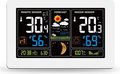 Obrázok pre výrobcu Solight meteostanica, extra veľký farebný LCD, teplota, vlhkosť, tlak, RCC, USB nabíjanie, biela