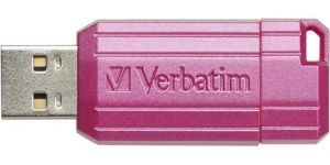 Obrázok pre výrobcu Verbatim USB flash disk, USB 2.0, 128GB, Store,N,Go PinStripe, ružový, 49460, pre archiváciu dát