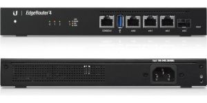 Obrázok pre výrobcu UBNT EdgeMAX EdgeRouter 4 [1GHz quad-core CPU, 1GB RAM, EdgeOS, 3 gigabitové porty + 1xSFP slot, fanless]