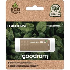 Obrázok pre výrobcu Goodram USB flash disk, USB 3.0, 128GB, UME3 ECO FRIENDLY, hnedý, USB A, s krytkou