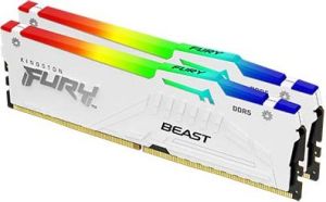 Obrázok pre výrobcu Kingston FURY Beast White /DDR5/64GB/5600MHz/ CL40/2x32GB/RGB/White