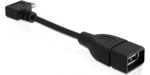 Obrázok pre výrobcu Delock Adapter USB micro-B samec pravouhlý > USB 2.0-A samica OTG 11cm