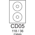 Obrázok pre výrobcu RAYFILM Štítky CD05 118/36 univerzálne biele *R0100CD05A