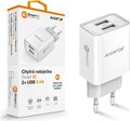 Obrázok pre výrobcu Chytrá síťová nabíječka ALIGATOR 2,4A, 2xUSB, smart IC, bílá