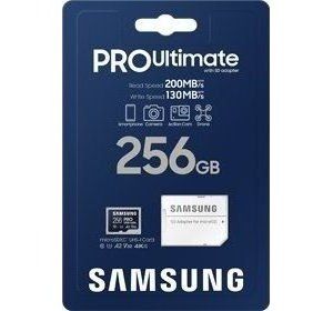 Obrázok pre výrobcu Samsung PRO Ultimate micro SDXC 256GB /200MBps/UHS-I U3 / Class 10/+ Adaptér/Modrá