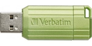 Obrázok pre výrobcu Verbatim USB flash disk, USB 2.0, 128GB, Store,N,Go PinStripe, zelený, 49462, pre archiváciu dát