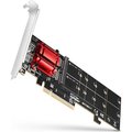 Obrázok pre výrobcu AXAGON PCEM2-ND, PCIe x8 řadič - 2x M.2 NVMe M-key slot, RAID, podpora desek bez bifurkace, vč. LP