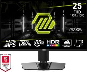 Obrázok pre výrobcu MSI LCD Gaming MAG 255PXF, 24.5", 1920x1080, IPS, 300Hz, 250nits, VESA 100x100, Black