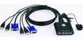 Obrázok pre výrobcu Aten 2-port KVM USB mini, 1m kabely, DO
