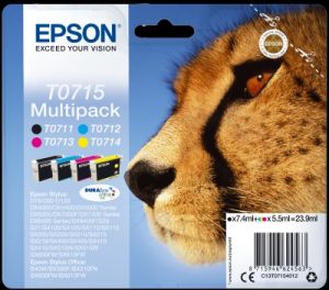 Obrázok pre výrobcu EPSON T0715 (CMYK) 4Color Ink Multipack (Gepard) 23,9ml