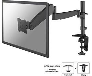 Obrázok pre výrobcu NewStar Flat stolní držák na PC monitor 10-32", 8kg, VESA 75x75 nebo 100x100 mm, černý