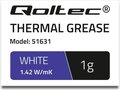 Obrázok pre výrobcu Qoltec teplovodivá pasta 1.42 W/m-K | 1g | White