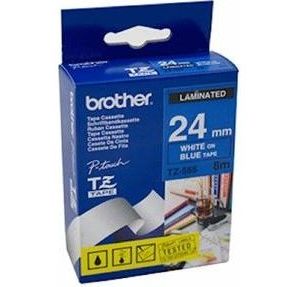 Obrázok pre výrobcu Brother - TZe-555, modrá / bílá (24mm, laminovaná)