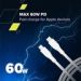 Obrázok pre výrobcu Canyon CLNM60SC10, 1m kábel, USB-C / Lighting, MFi Apple schválený, 60W, 480 Mbps, silikónový, biely
