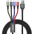 Obrázok pre výrobcu Baseus CA1T4-B01 Fast 4in1 Kabel Lightning, 2x USB-C, MicroUSB 3.5A 1.2m Black