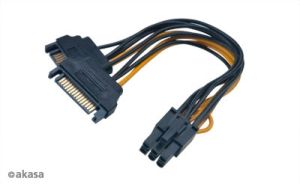 Obrázok pre výrobcu Akasa AK-CBPW13-15 2xSATA power to 6pin PCIe adapter cable