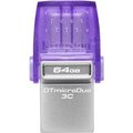 Obrázok pre výrobcu Kingston 64GB DT MicroDuo 3C, USB 3.0 dual A+C