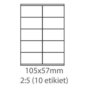 Obrázok pre výrobcu etikety ECODATA Samolepiace 105x57 univerzálne biele 10ks/A4 (100 listov A4/bal.)