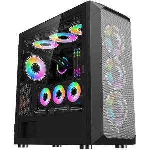 Obrázok pre výrobcu 1stCOOL MiddleTower Wind Storm Black, E-ATX, USB3.0 + set ARGB