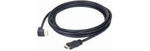 Obrázok pre výrobcu Gembird HDMI - HDMI male-male kábel (pozlátené konektory) 4.5m s 90° konektorom