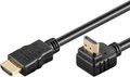 Obrázok pre výrobcu PremiumCord HDMI High Speed+Ethernet kabel, zlacený zahnutý konektor 90° 3m
