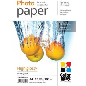 Obrázok pre výrobcu ColorWay Fotopapier Vysoko lesklý 180g/m, 20ks, A4