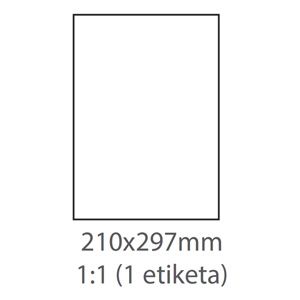 Obrázok pre výrobcu etikety ECODATA Samolepiace 210x297 univerzálne biele 1ks/A4 (100 listov A4/bal.)