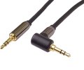 Obrázok pre výrobcu PremiumCord HQ stíněný kabel stereo Jack 3.5mm - Jack 3.5mm zahnutý 90° 1,5m