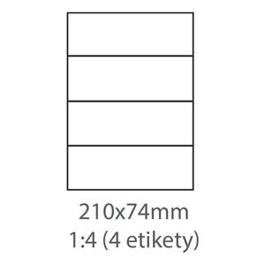 Obrázok pre výrobcu etikety ECODATA Samolepiace 210x74 univerzálne biele (1000 listov A4/bal.)