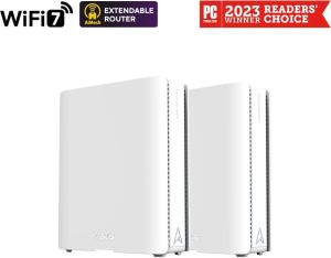 Obrázok pre výrobcu ASUS ZenWifi BQ16 2-pack, WiFi7 Extendable Router, AiMesh, 2x WAN/LAN, 3x LAN, 1x USB 3.0